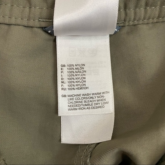 North Face Green Khaki Cargo Cropped Pants Plus - Picture 8 of 11